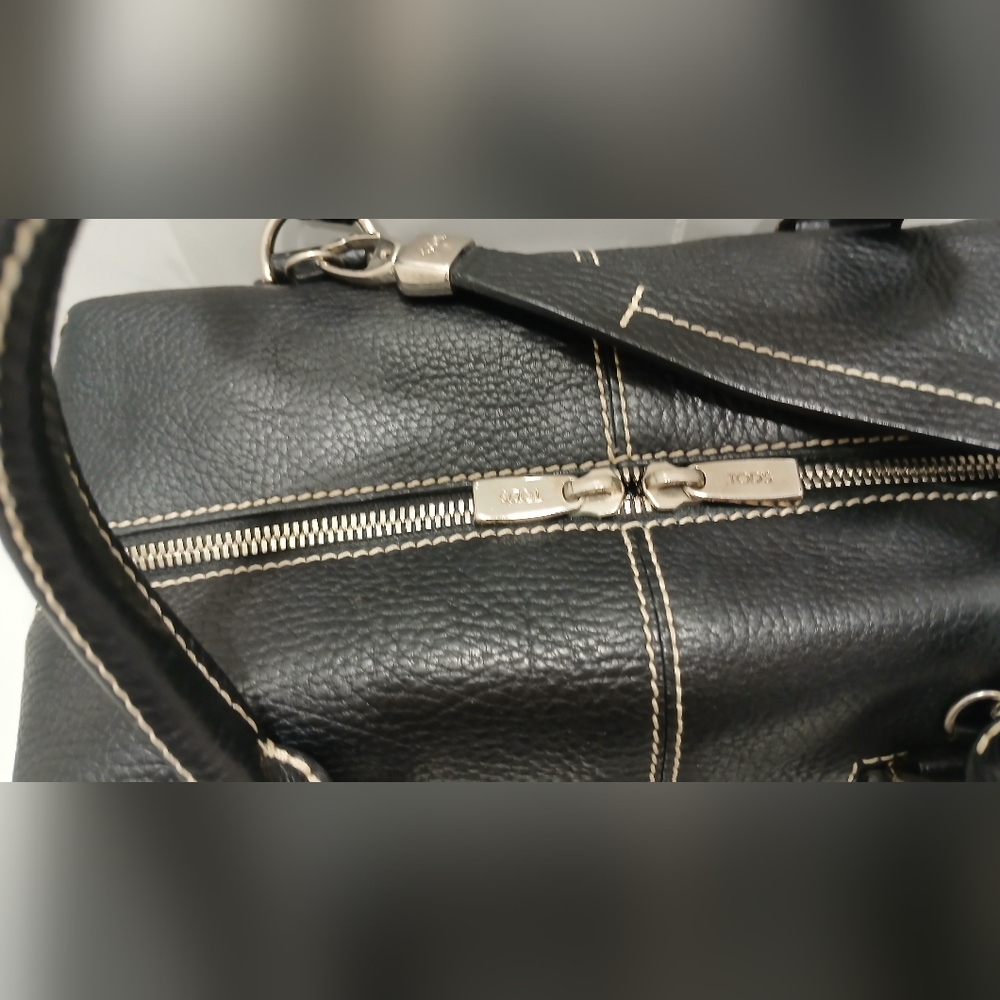 SALE 🛑 TOD'S Vintage Leather 2way Mini Boston Bag With Strap EUC - Picture 3 of 16